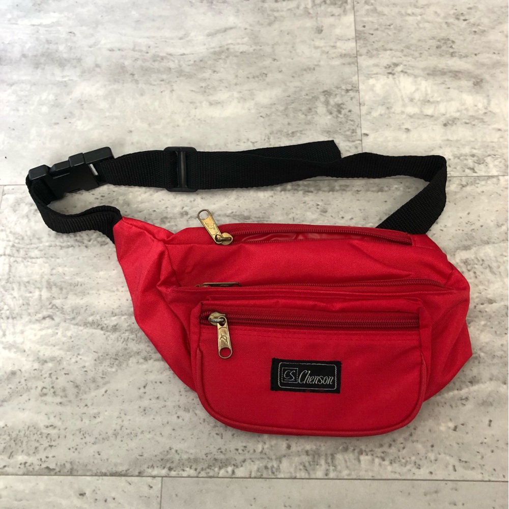 Red Fanny Pack 3 Pockets